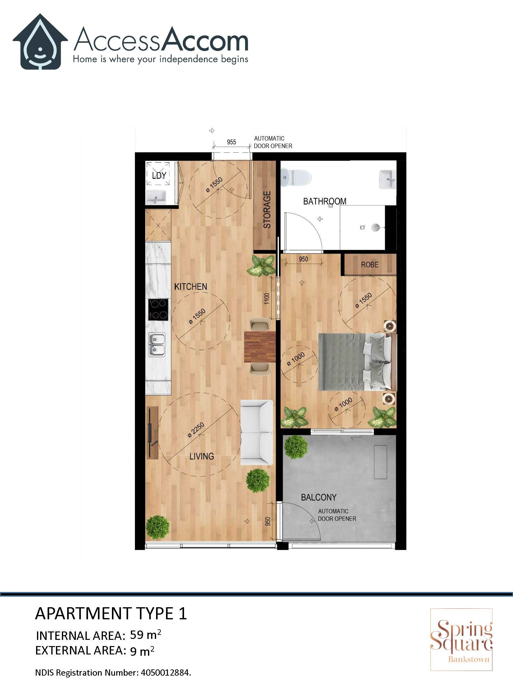 Bankstown Floorplans Apt Type 1 image
