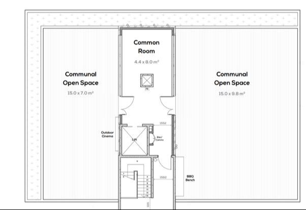 Guildford floorplan communal area