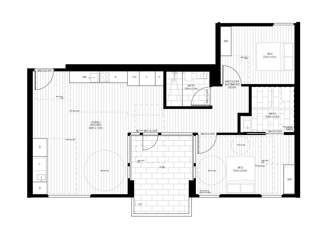 Altona 2 bed floor plan