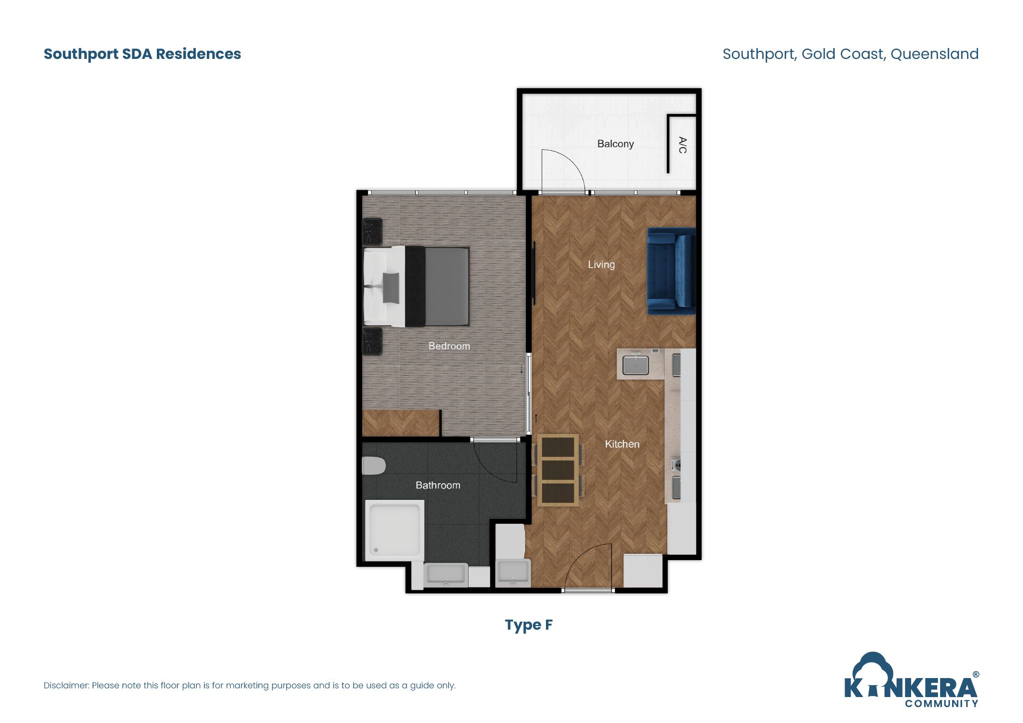 Southport SDA Residences QLD_1-2 BR_HPS FA IL_Apartment_Floor Plan2