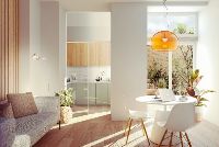 Living room with couch  chairs and table