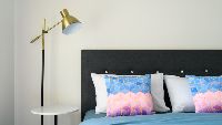Bedroom Lamp and headboard
