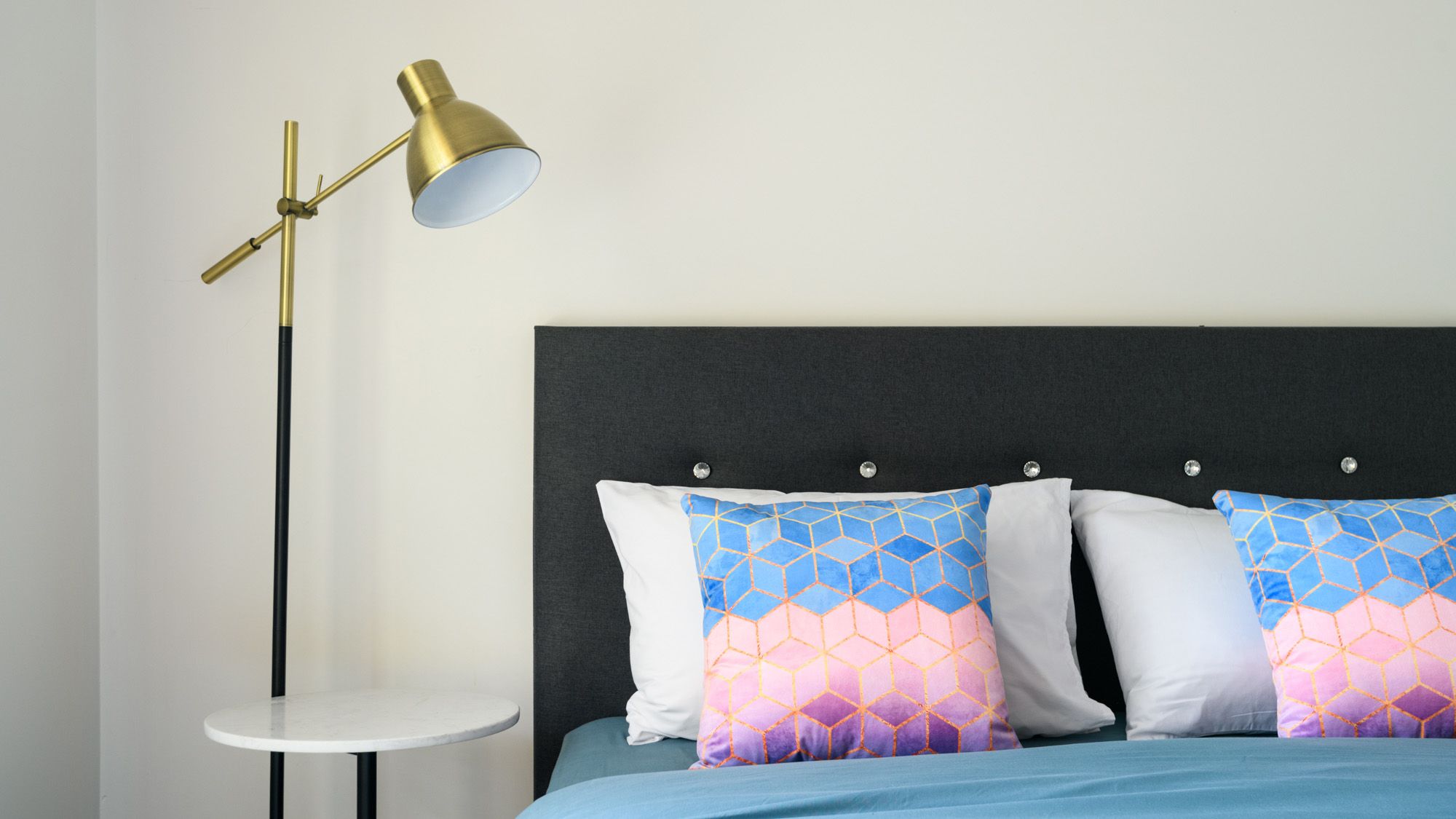 Bedroom Lamp and headboard