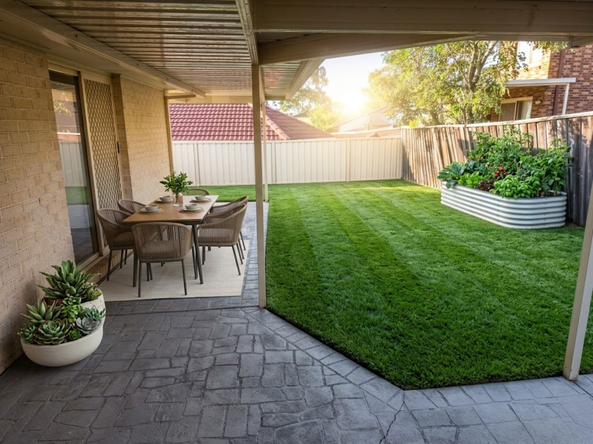 mount Annan post refurbishment backyard