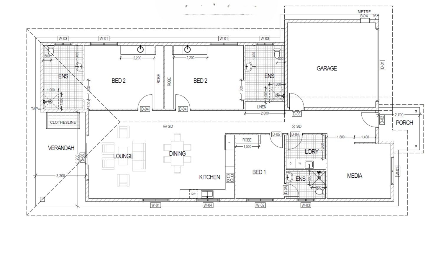Leben Homes Darwin NT SDA Floorplan 2