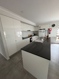 Wide communal kitchen