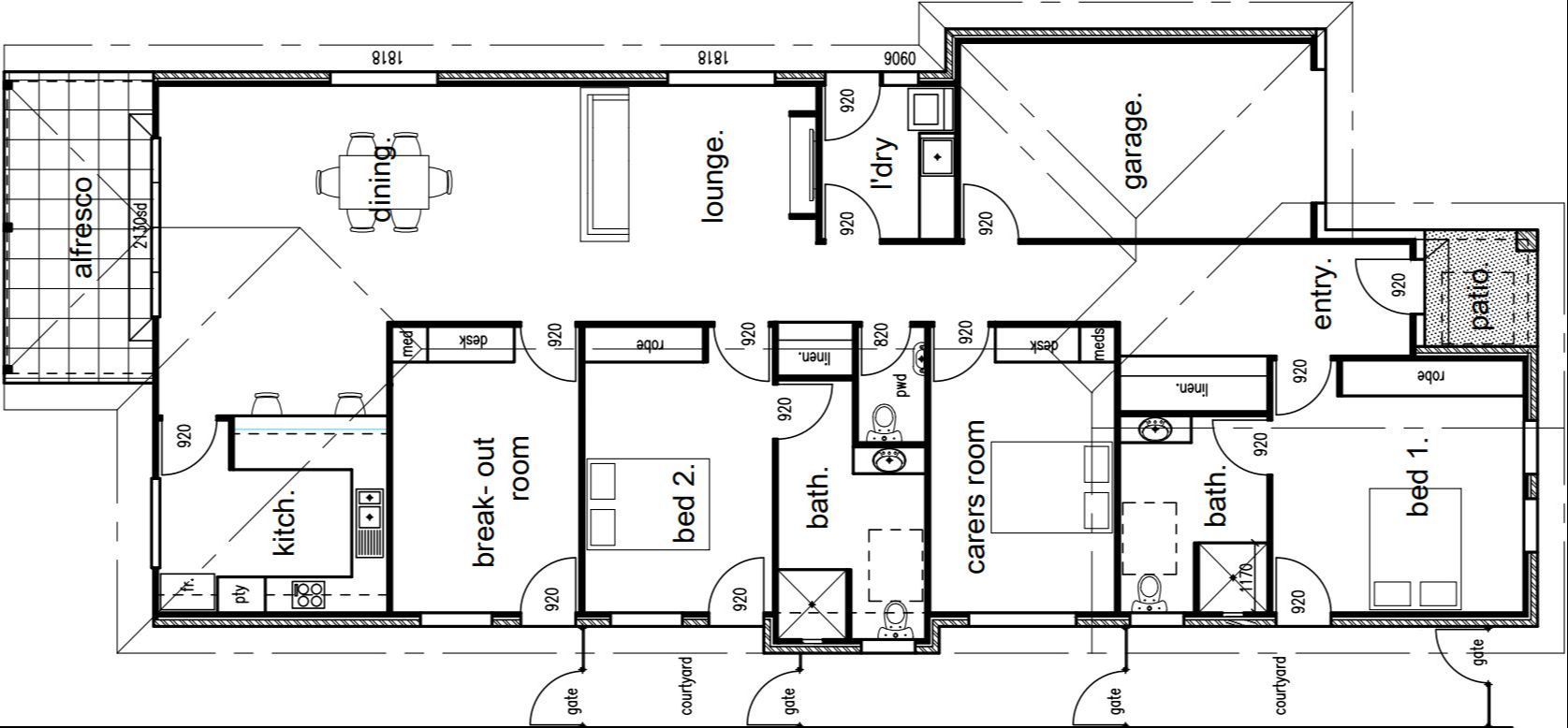 home carers alliance Rosella Ave  Bahrs Floor-Plan