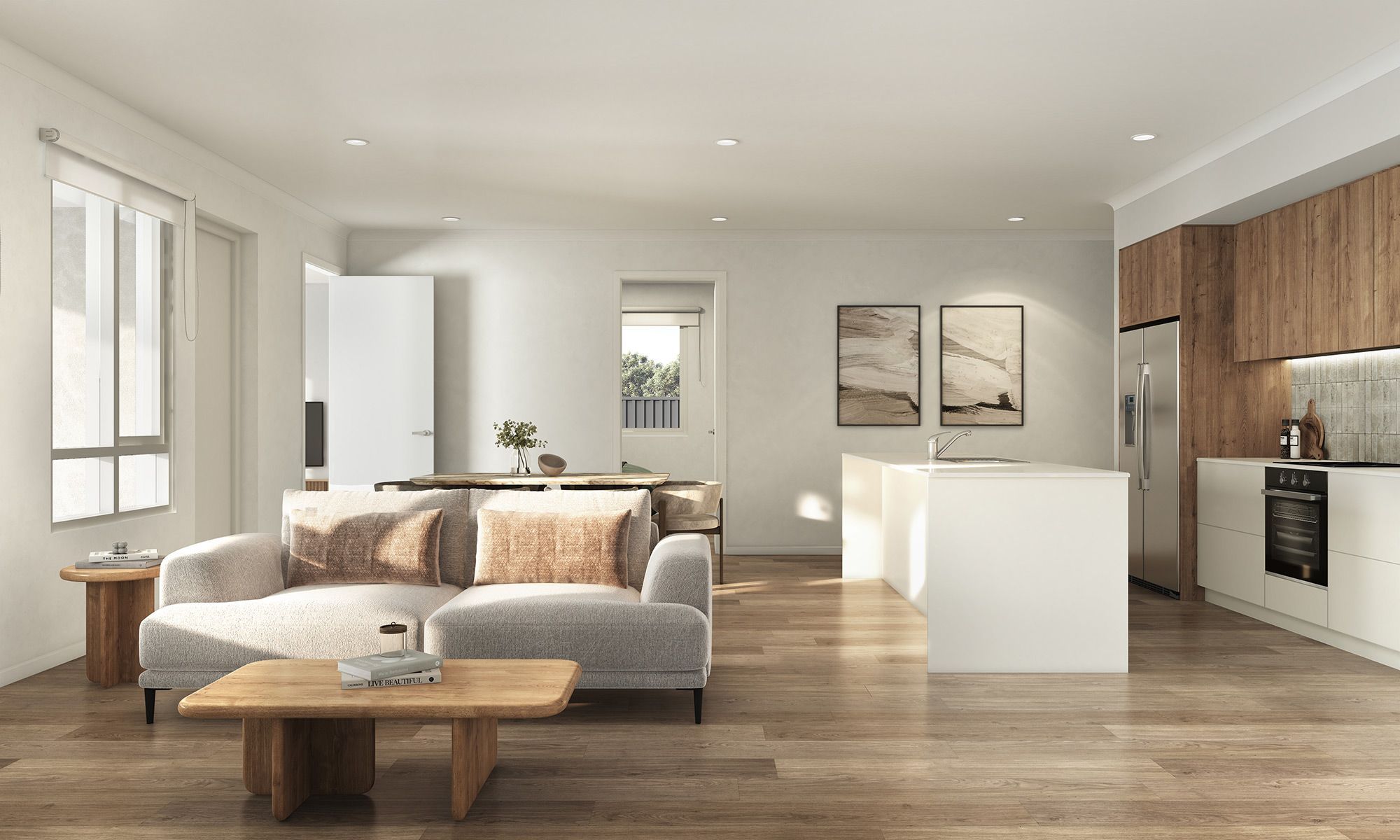 Bruns West 2 Bed Living Dining Kitchen LR