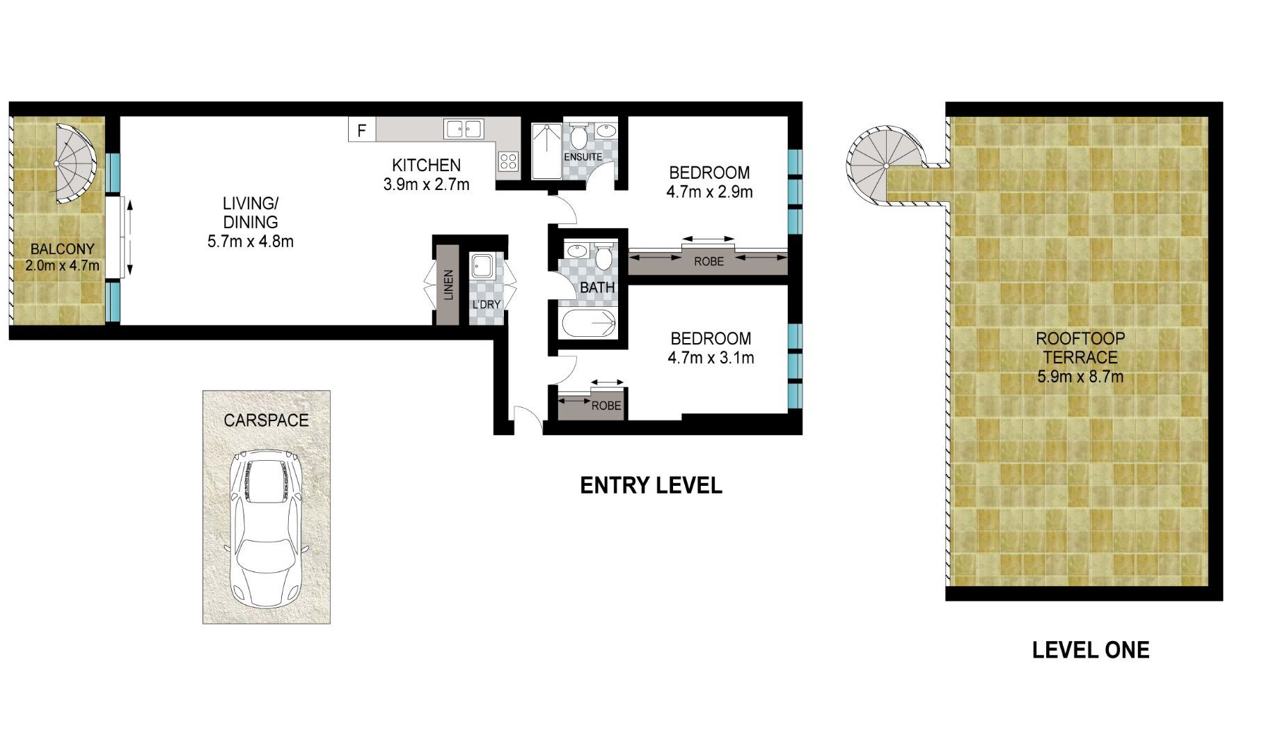 Floor plan 2 bedroom