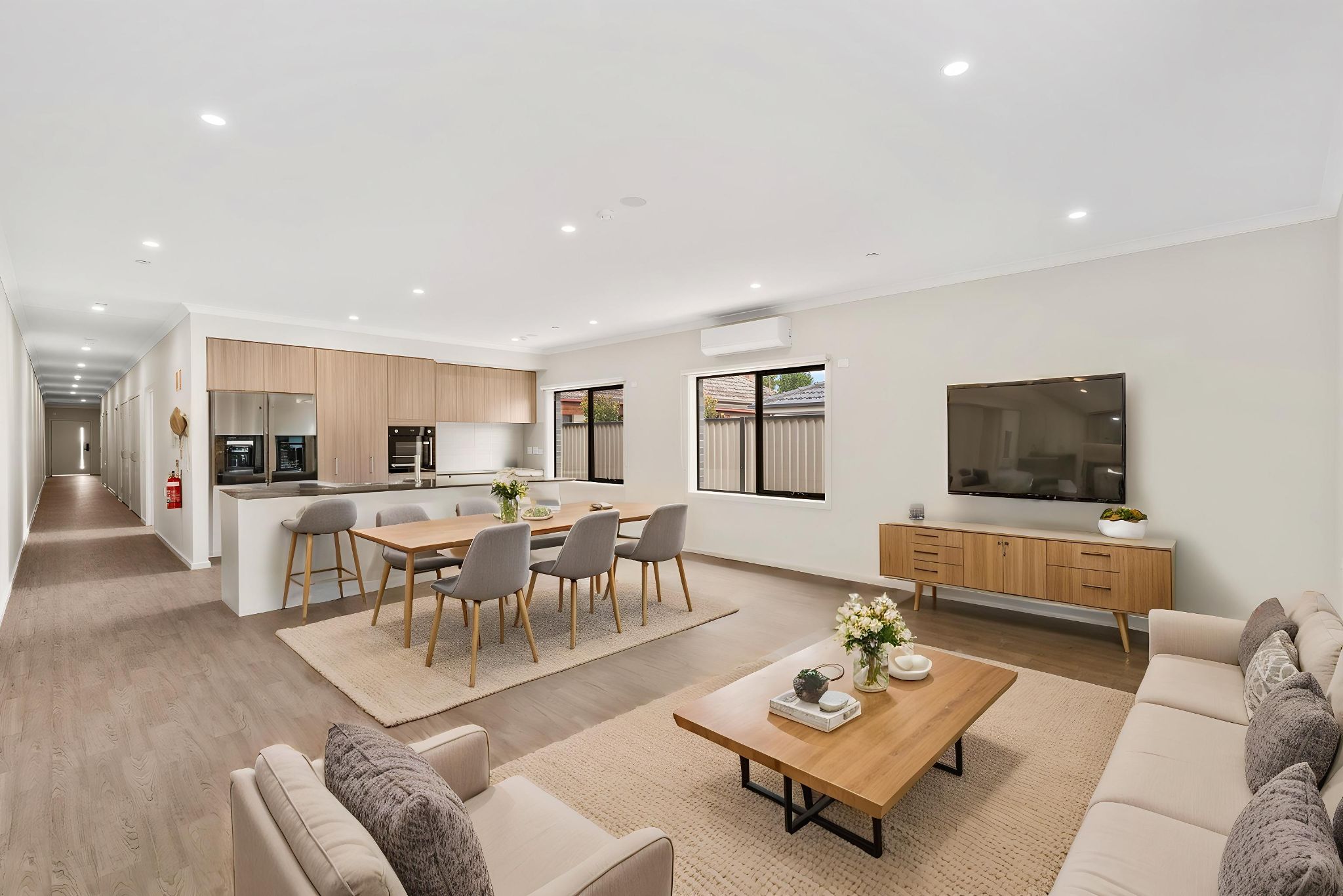 Barwon Living-Dining-Kitchen-Hallway-LR-No-Logo - Living Room - Scandinavian - 1