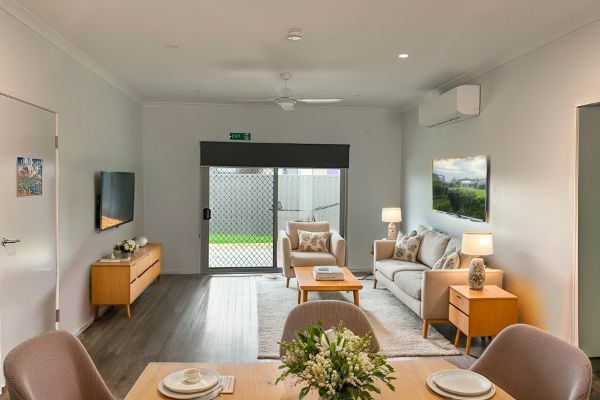 Lounge staged for listing