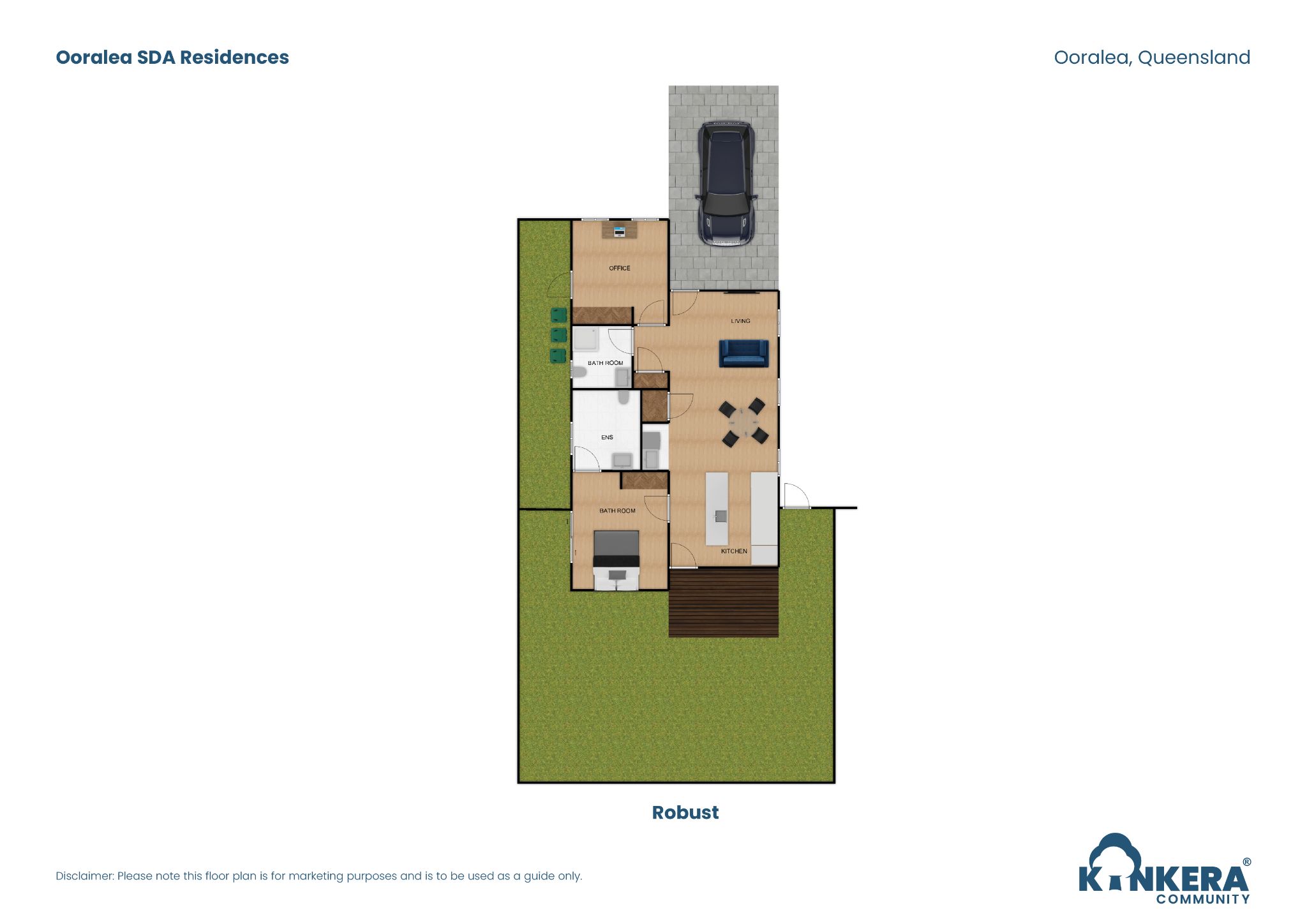 Ooralea SDA Residences QLD_2 BR_Robust_Villas_Floor Plan3