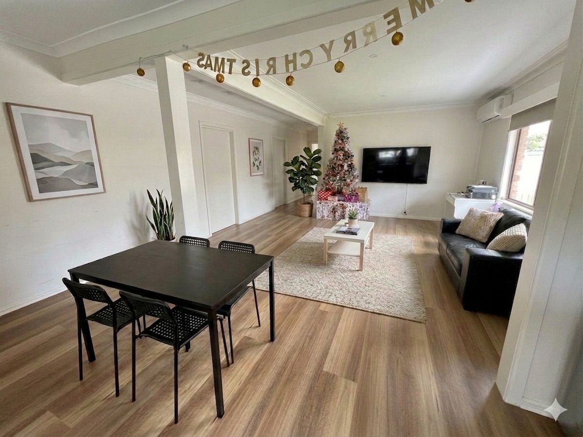 Living room and Dining room