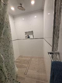 inside shower back unit