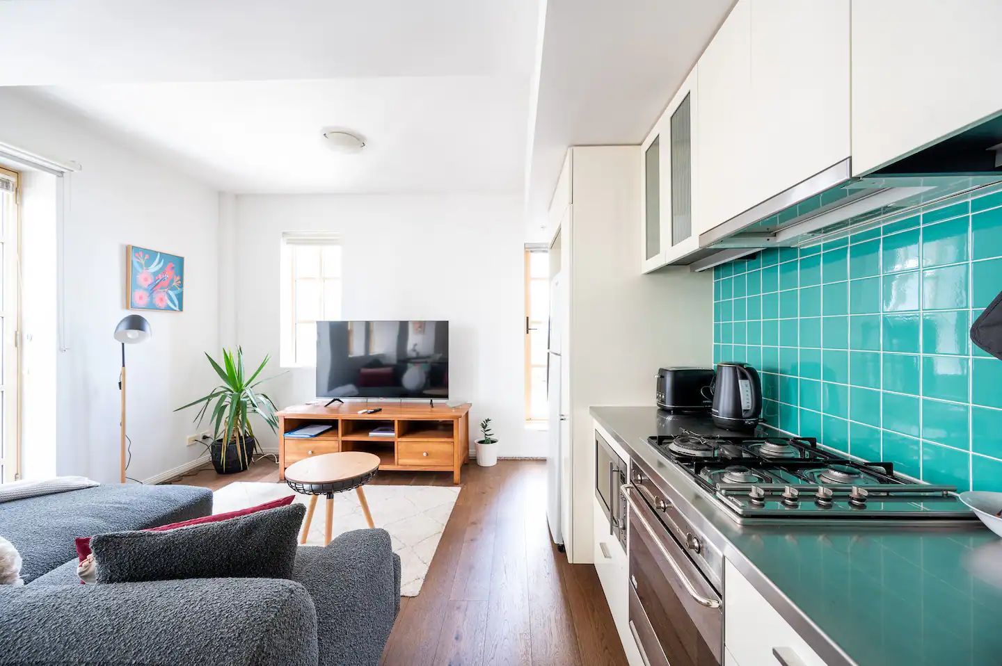 Kitchen plus living