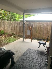 Outdoor back patio area