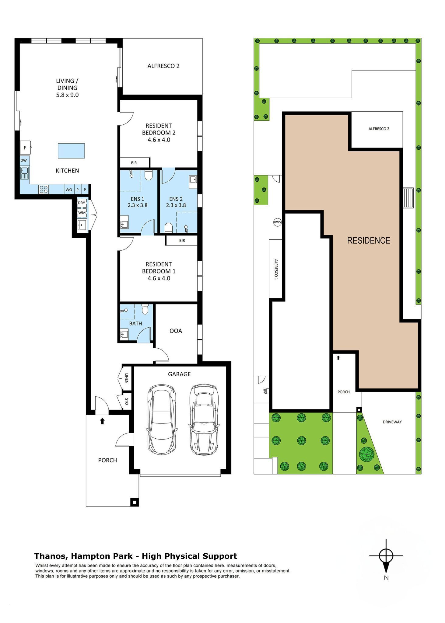 Floorplan   Thanos Hampton Park 2BR HPS LR