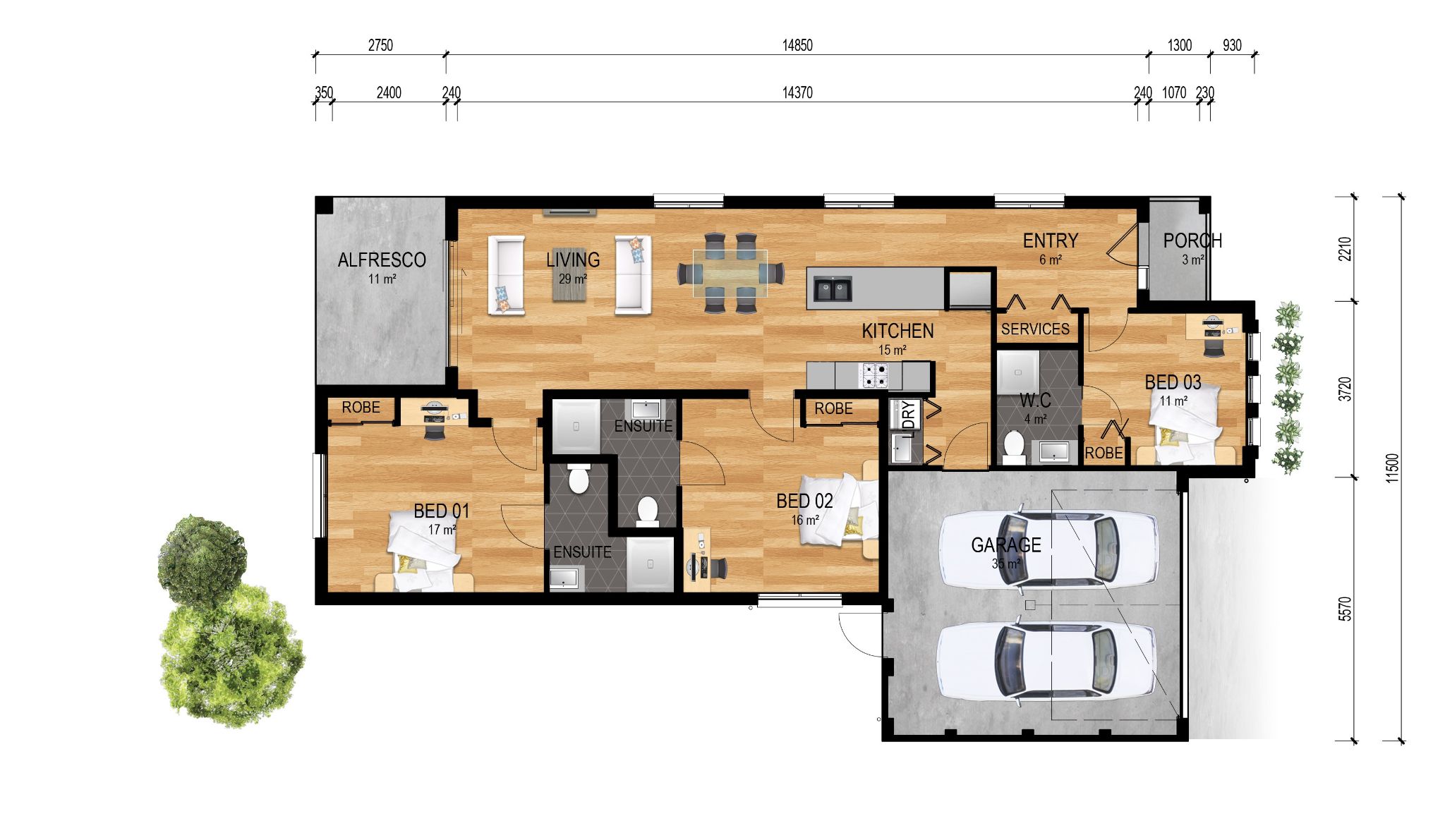 Manly Color Floorplan