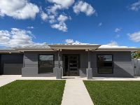 Modern suburban home in daylight