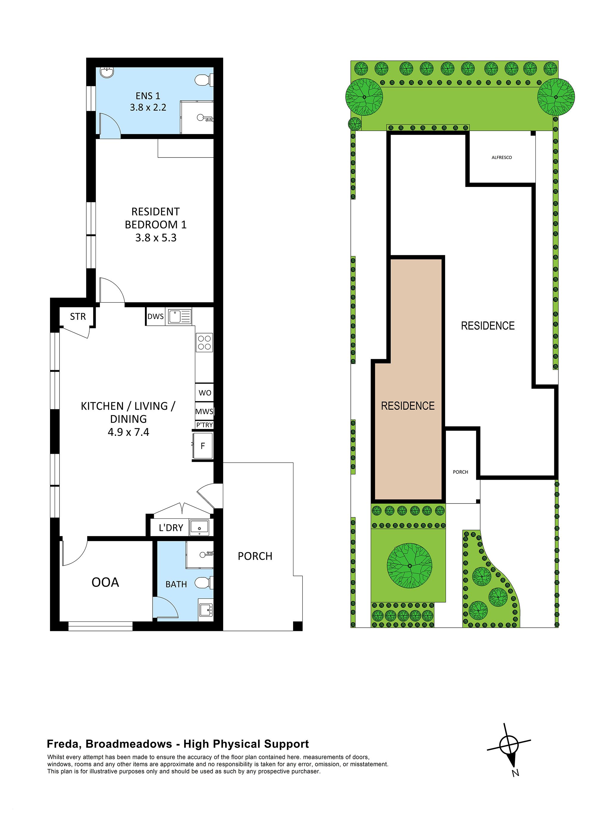 Floorplan   Freda Broadmeadows 1BR HPS LR