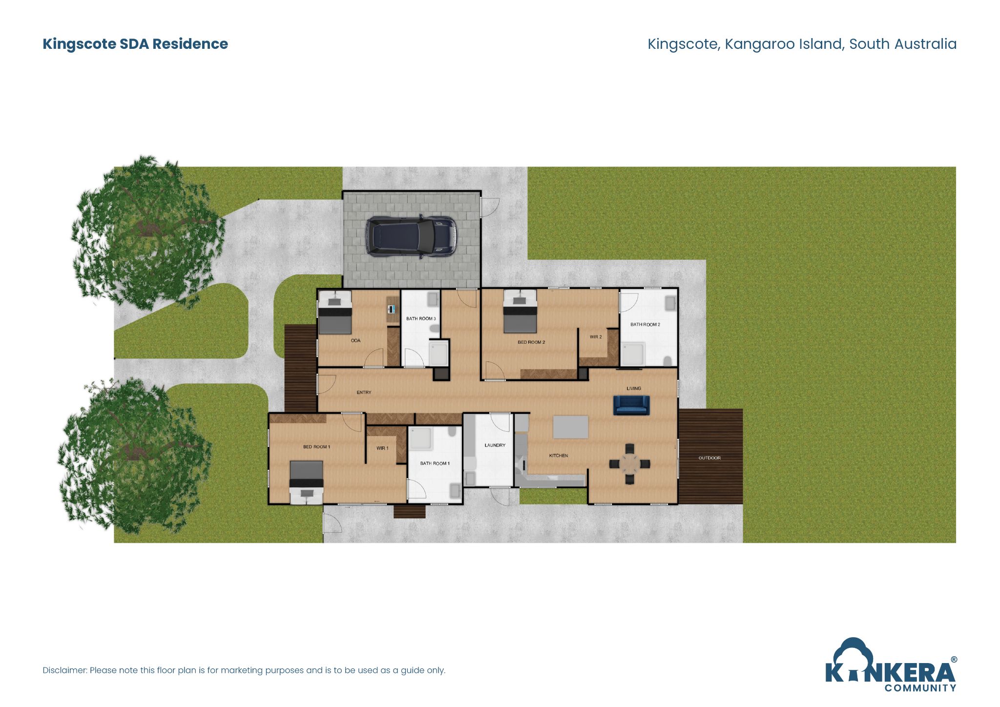 Kingscote SDA Residence SA_3 BR_HPS_House_Floorplan