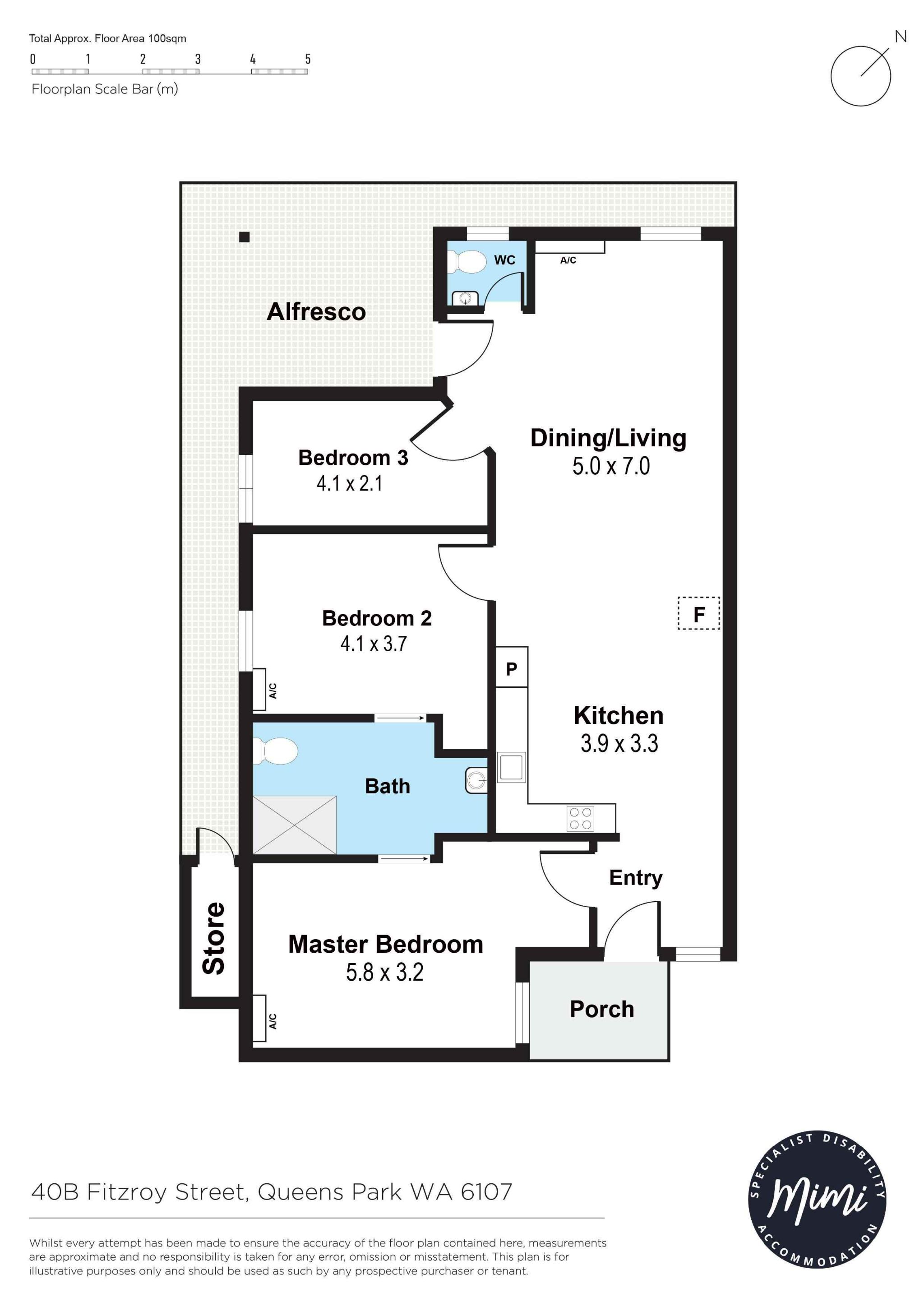 Floor Plan   40B Fitzroy Street Queens Park WA2