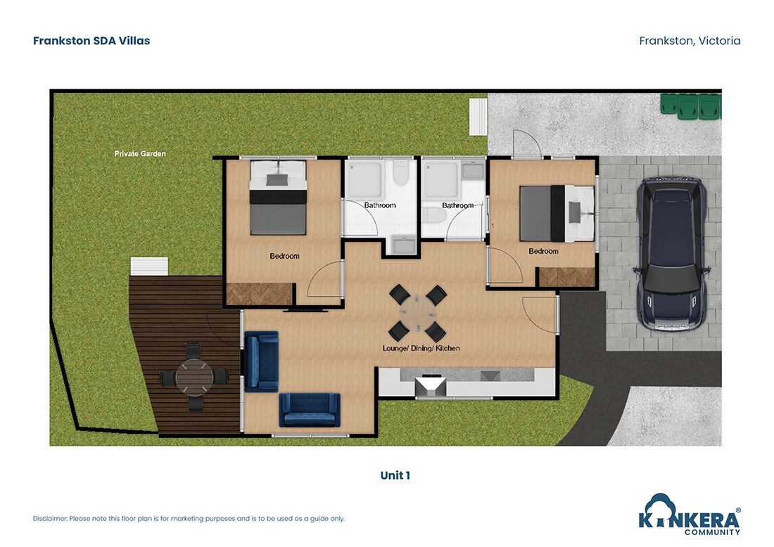 Frankston SDA Villas VIC_2 BR_Robust_Villas_Floorplan2_Small Size