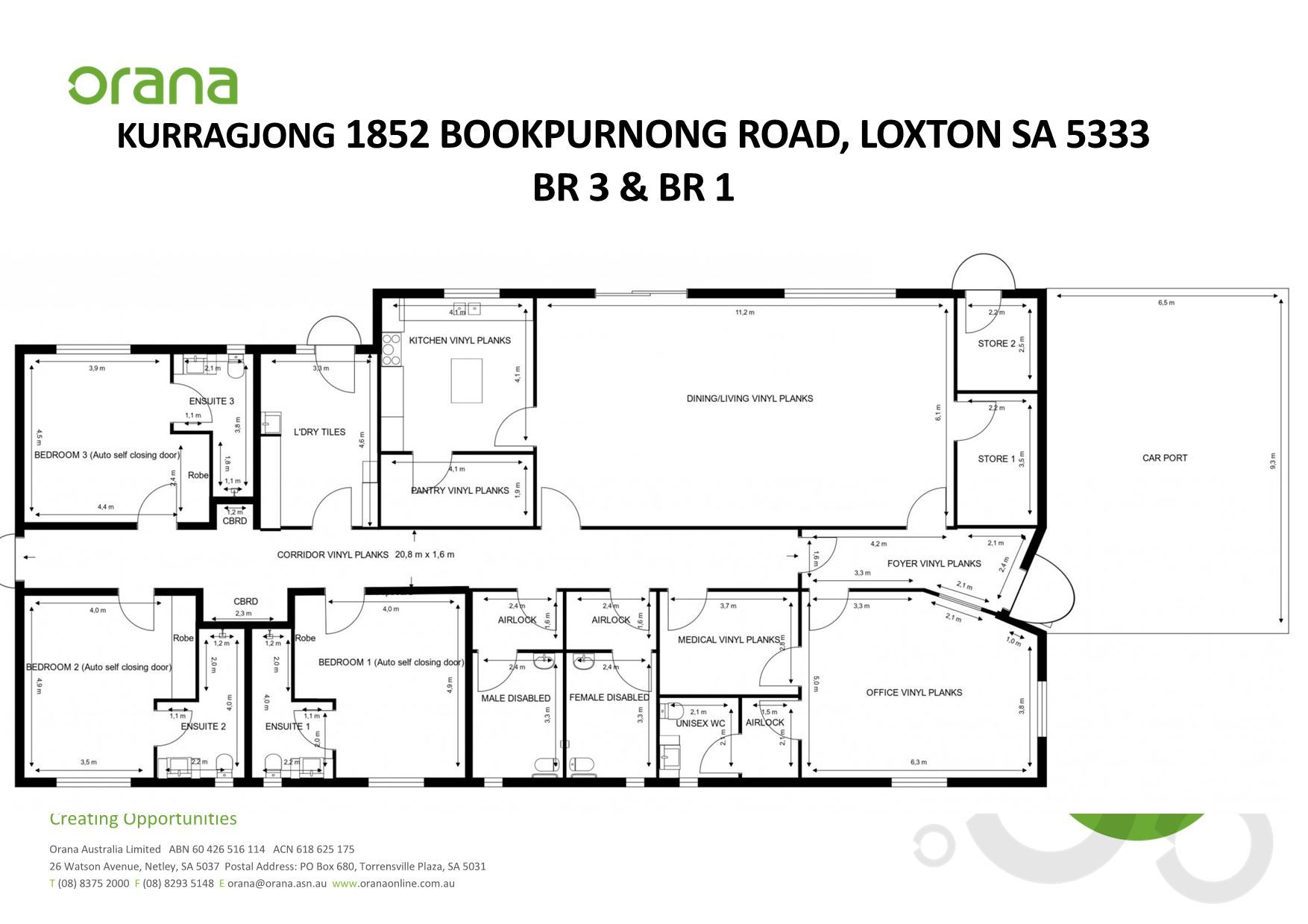 20240503 ORANA Loxton Floorplan letterhead - Kurrajong - Measurement 2 Vacancies