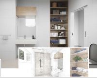 Separate wheelchair accessible oversized bathroom