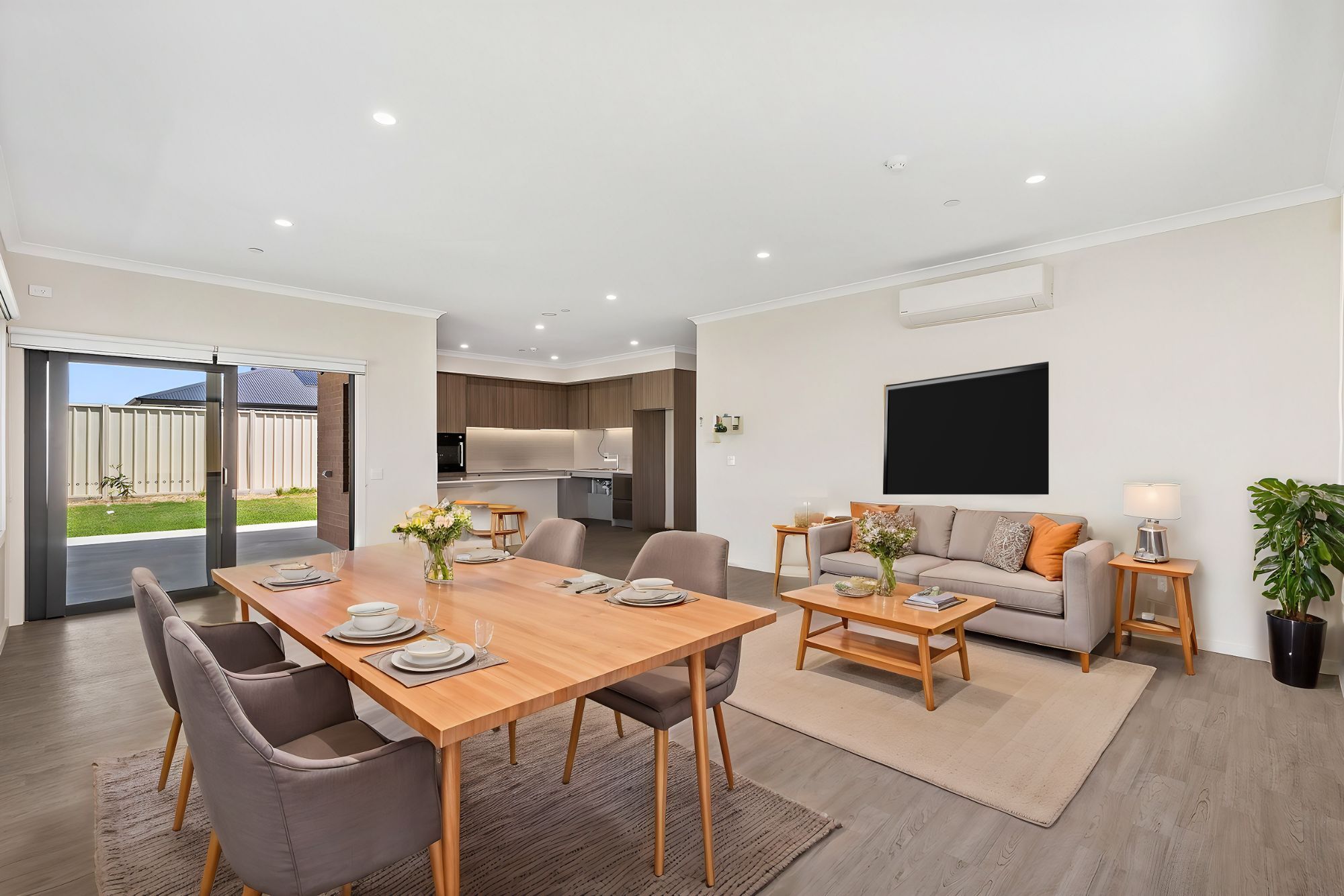 Sandringham   Living Dining Kitchen Staged LR No Logo