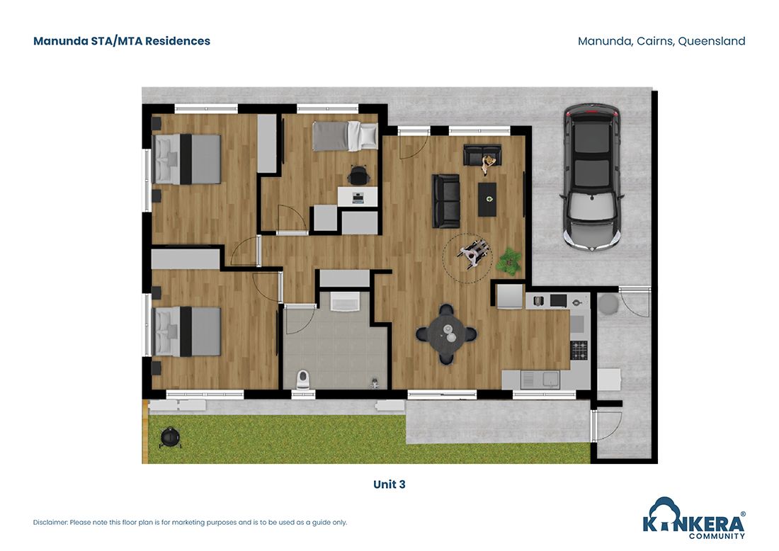 Manunda STA MTA Residences_QLD_2-3 BR_Villas_Floorplan7_Small Size