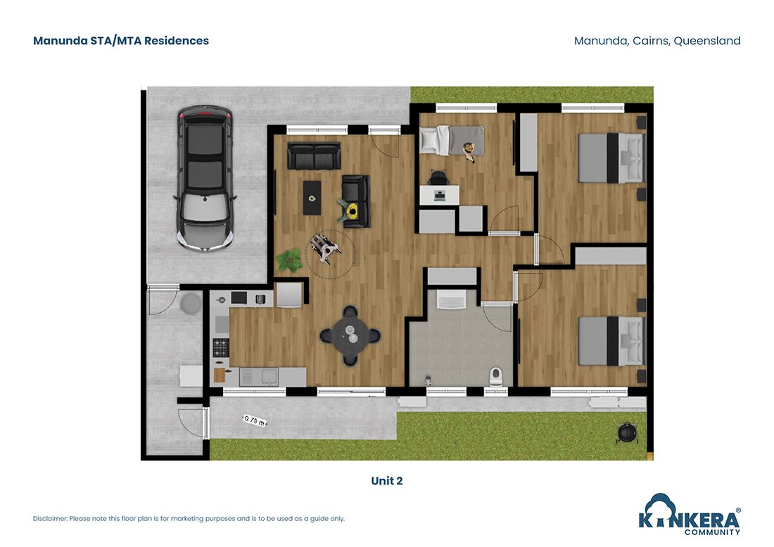 Manunda STA MTA Residences_QLD_2-3 BR_Villas_Floorplan6_Small Size