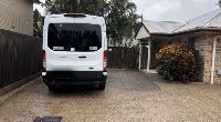Transit car and front of property