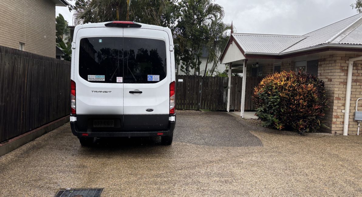 Transit car and front of property