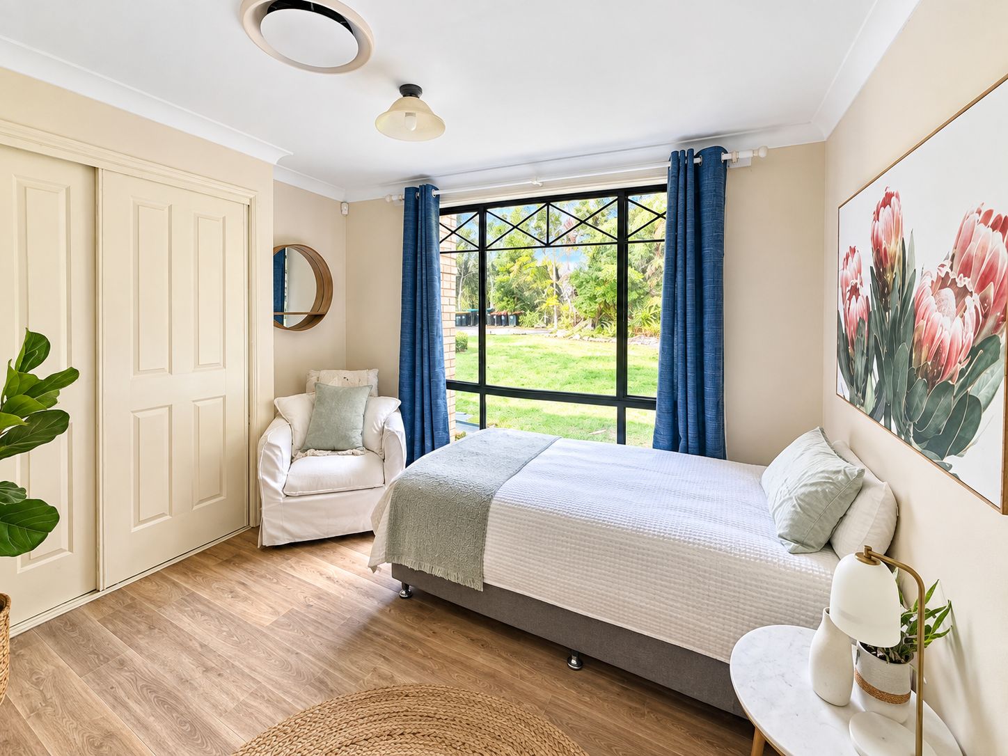 Generated image  Cozy Bedroom with Garden View (1)