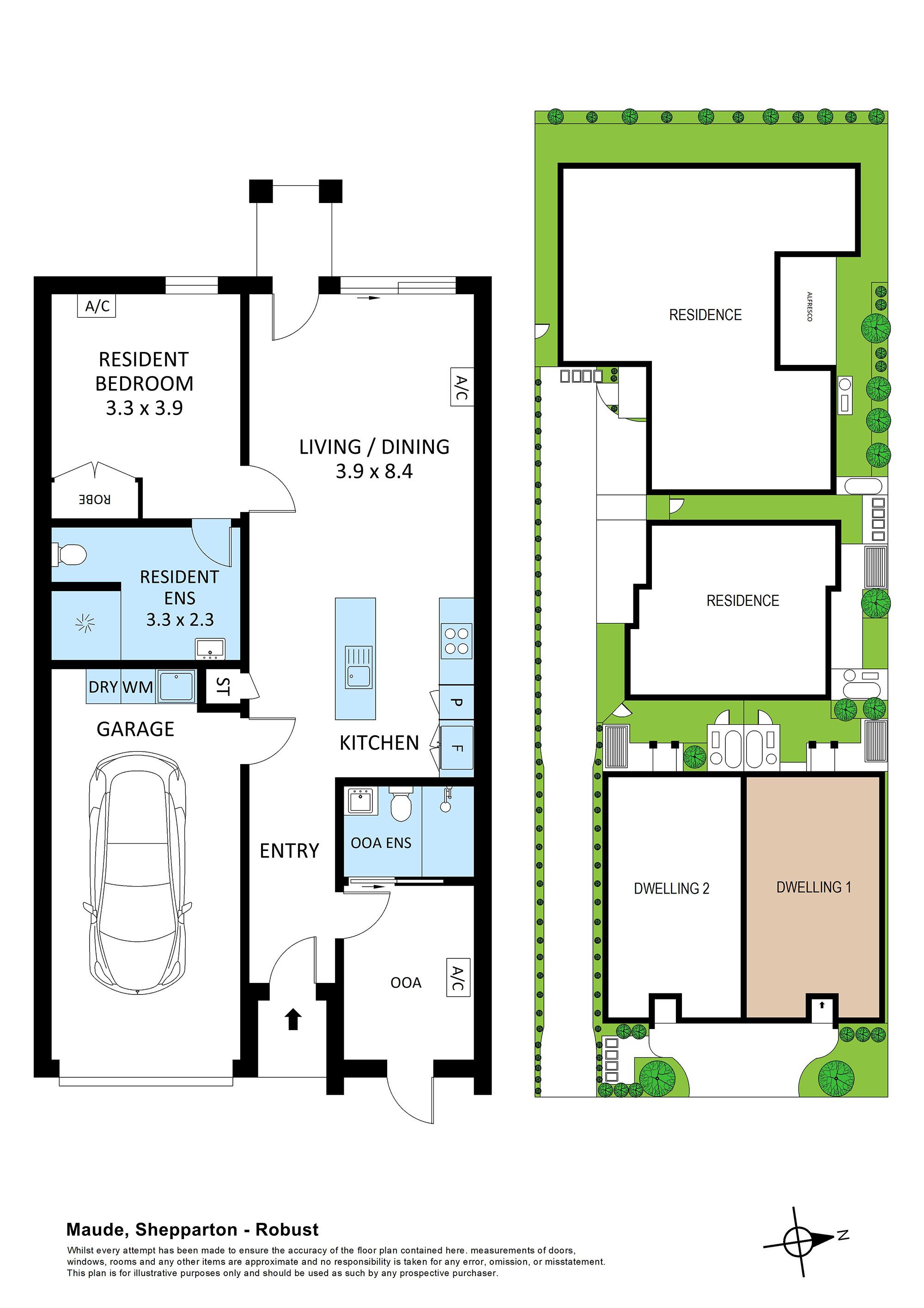 Floorplan   Maude Shepparton Dwelling 1 & 2 Robust LR