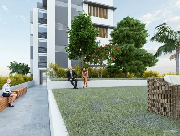 Render of Apartment Courtyard