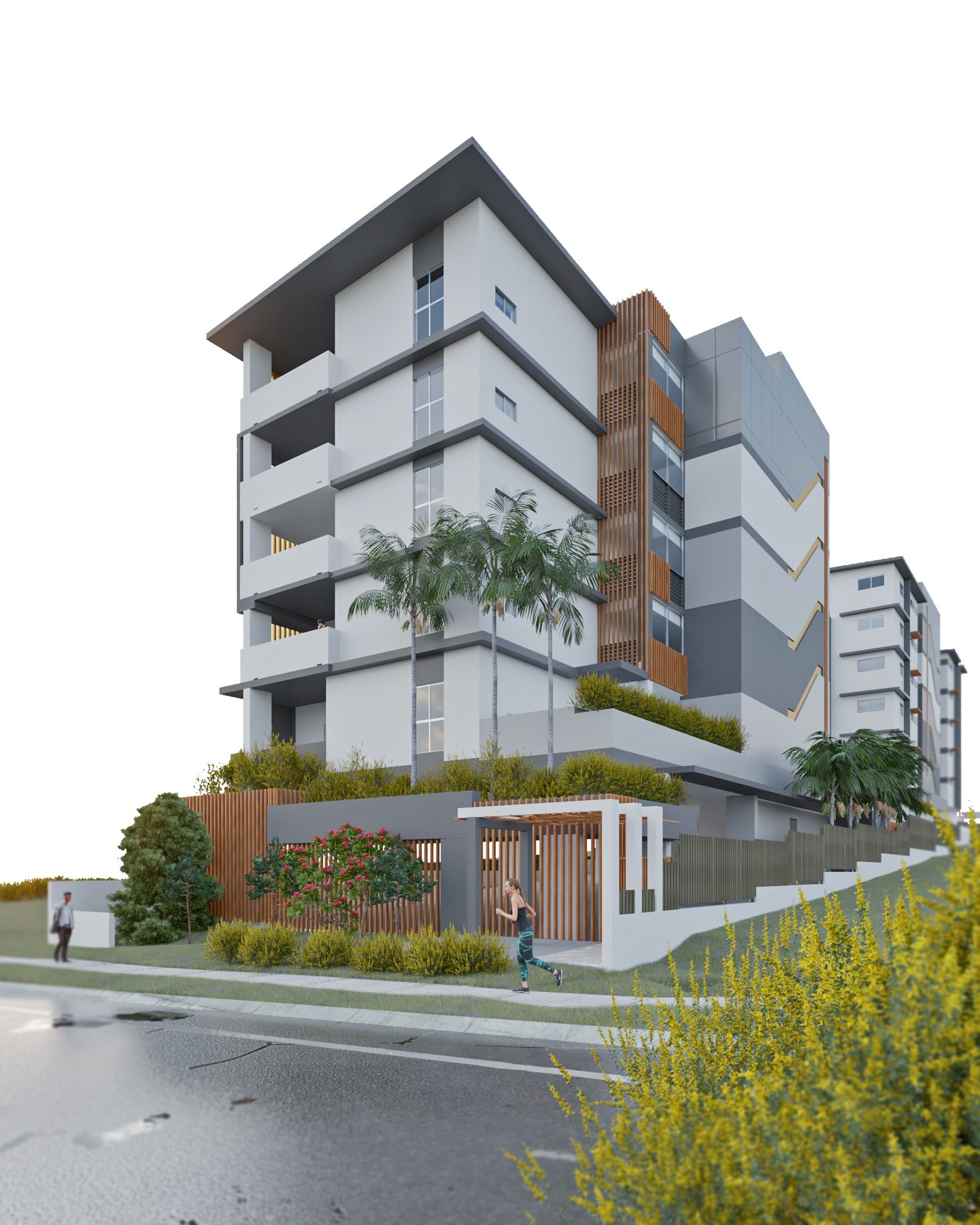 Render of Pohlman Street Apartment External Right