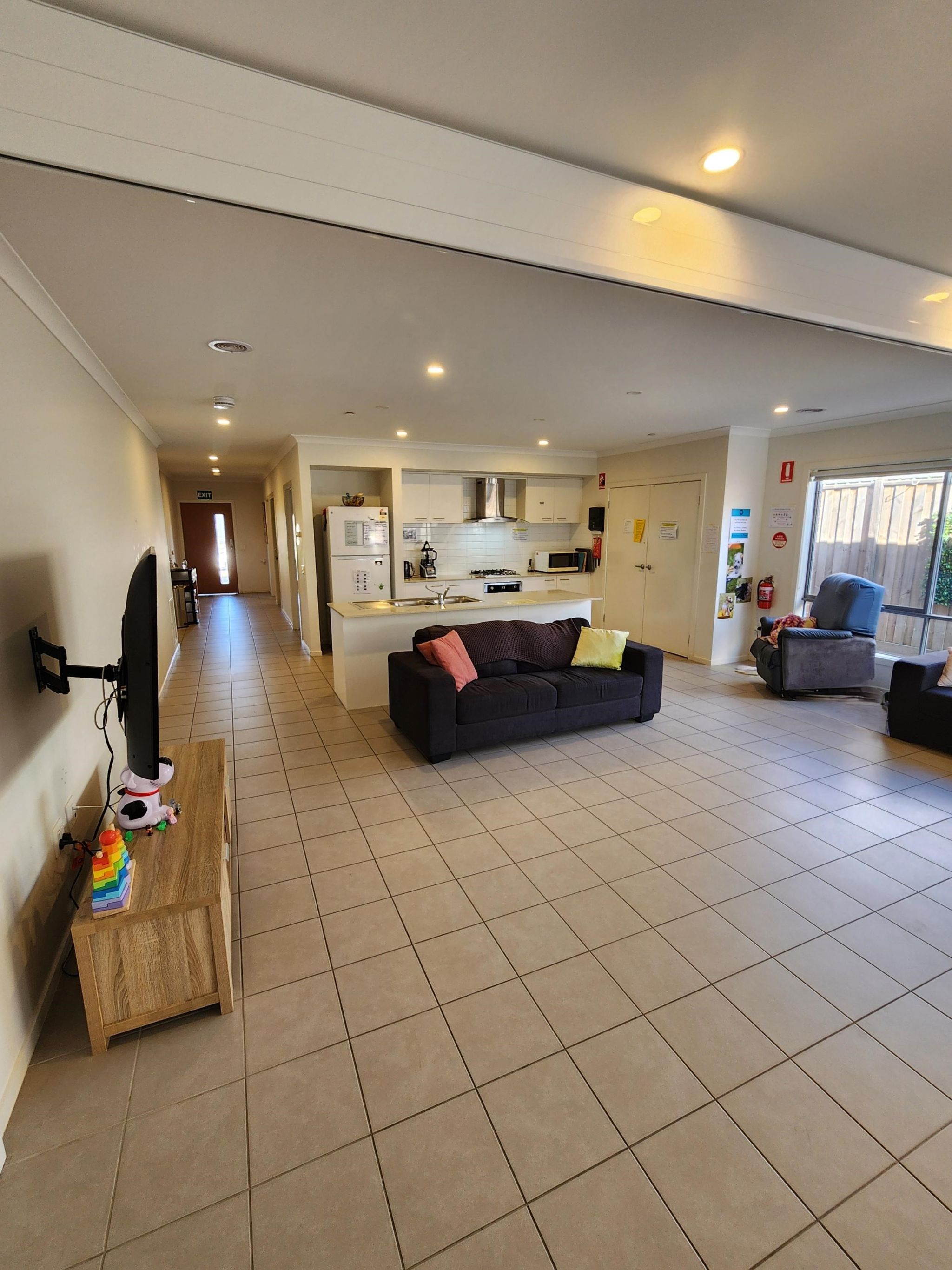 Kitchen with lounge and hall