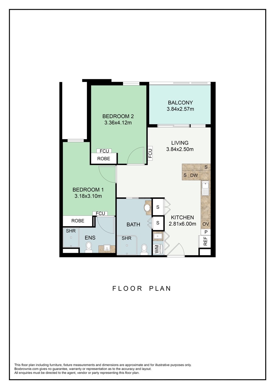 Cannington 2 bed floor plan Large