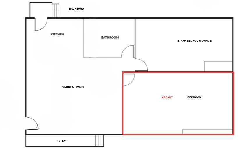 Warilla vacancy floor plan  staff unit