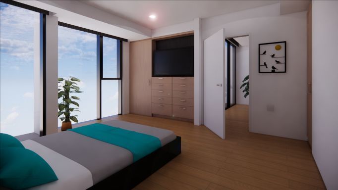 Render 1 Bed Bedroom