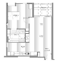 1 Br floor plan
