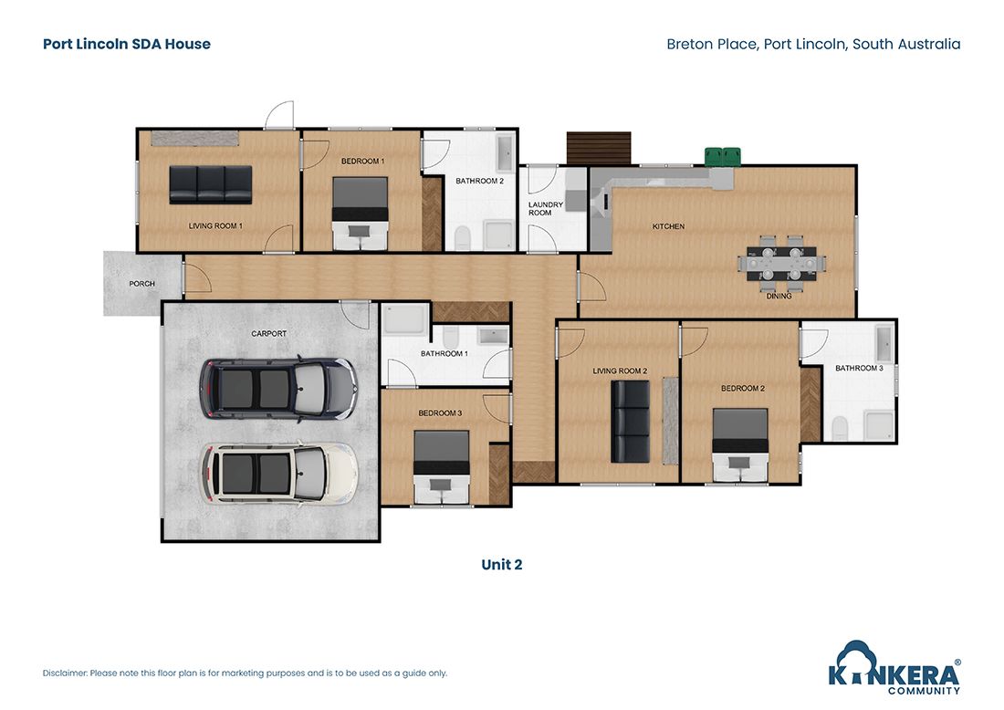 Port Lincoln SDA House SA_3 BR_IL_House_Floor Plan3_Small Size