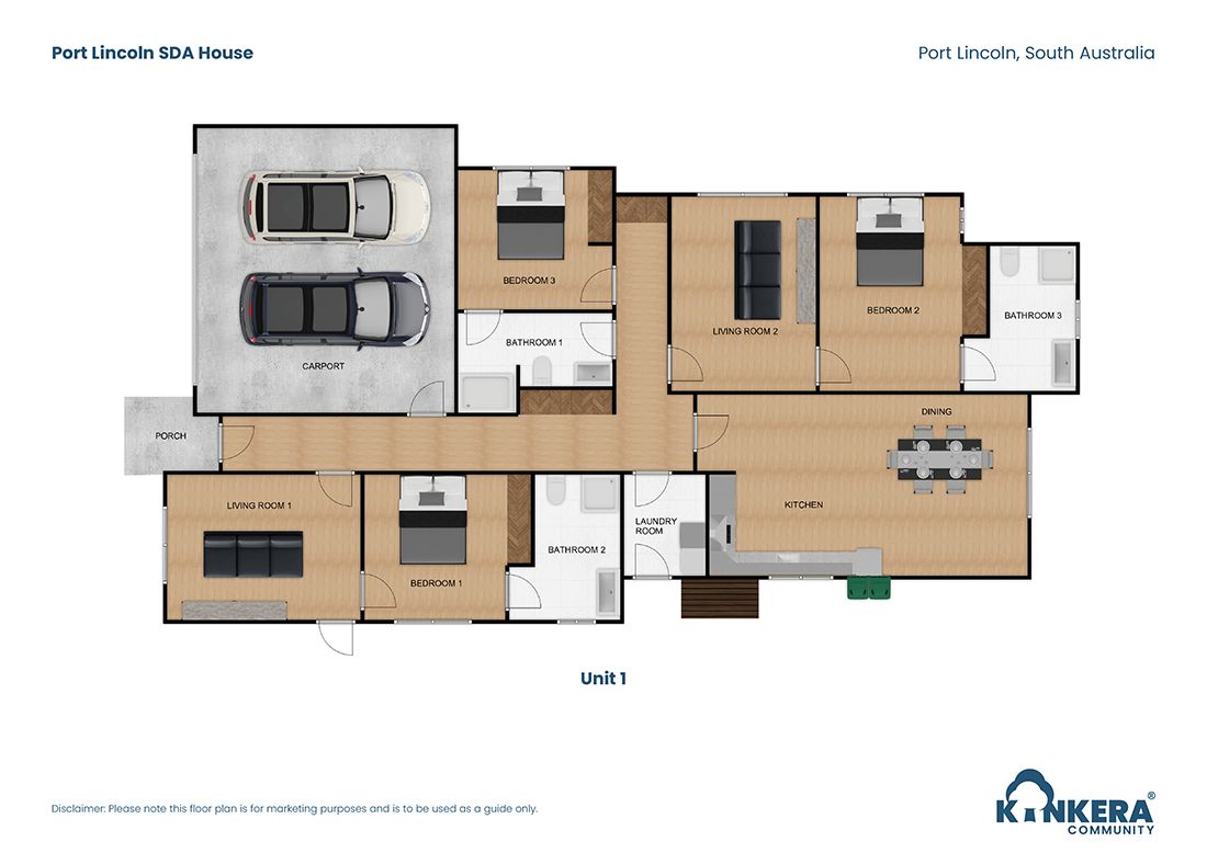 Port Lincoln SDA House SA_3 BR_IL_House_Floor Plan2_Small Size