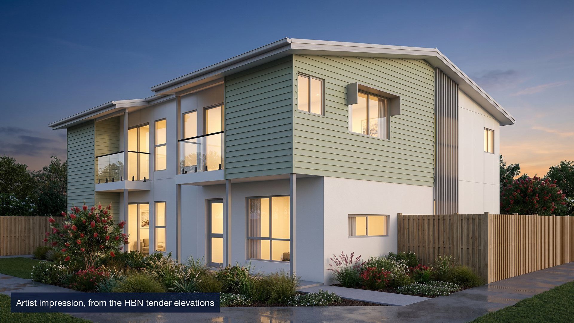 04 artist-impression-dusk-three-quarter-labelled