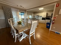 Dining room and kitchen