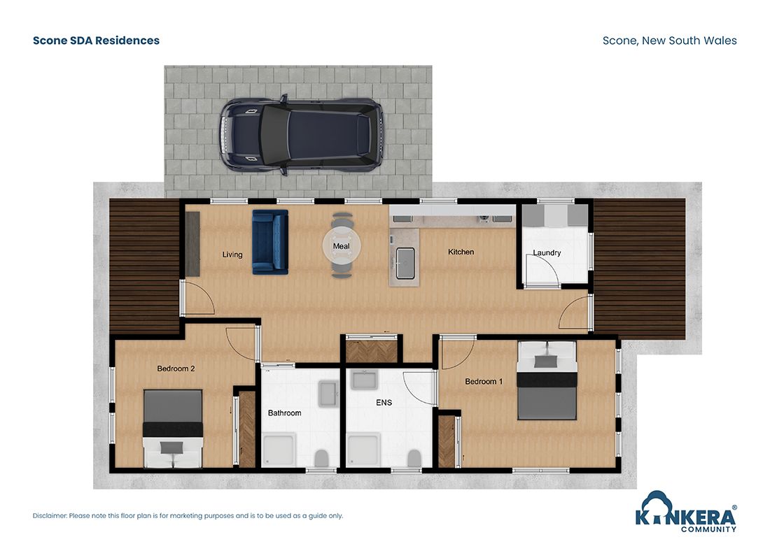 Scone SDA Residences NSW_2 BR_Robust_Villas_Floor Plan_Small Size